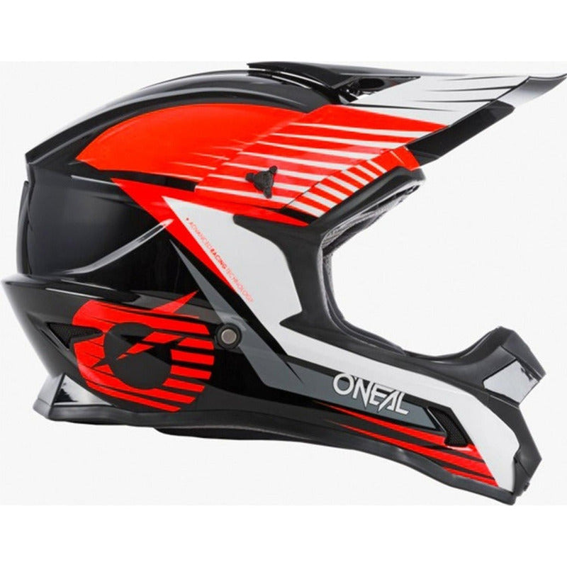 Casco Moto Oneal 1 Srs Stream Motocross Enduro Negro/rojo