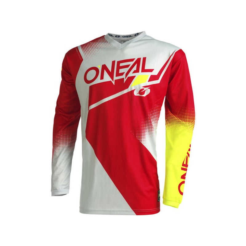 Polera Oneal Element Racewear Rojo/gris