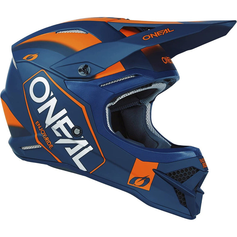 Casco Oneal 3 Series Hexx Moto Motocross Enduro Azul/naranja