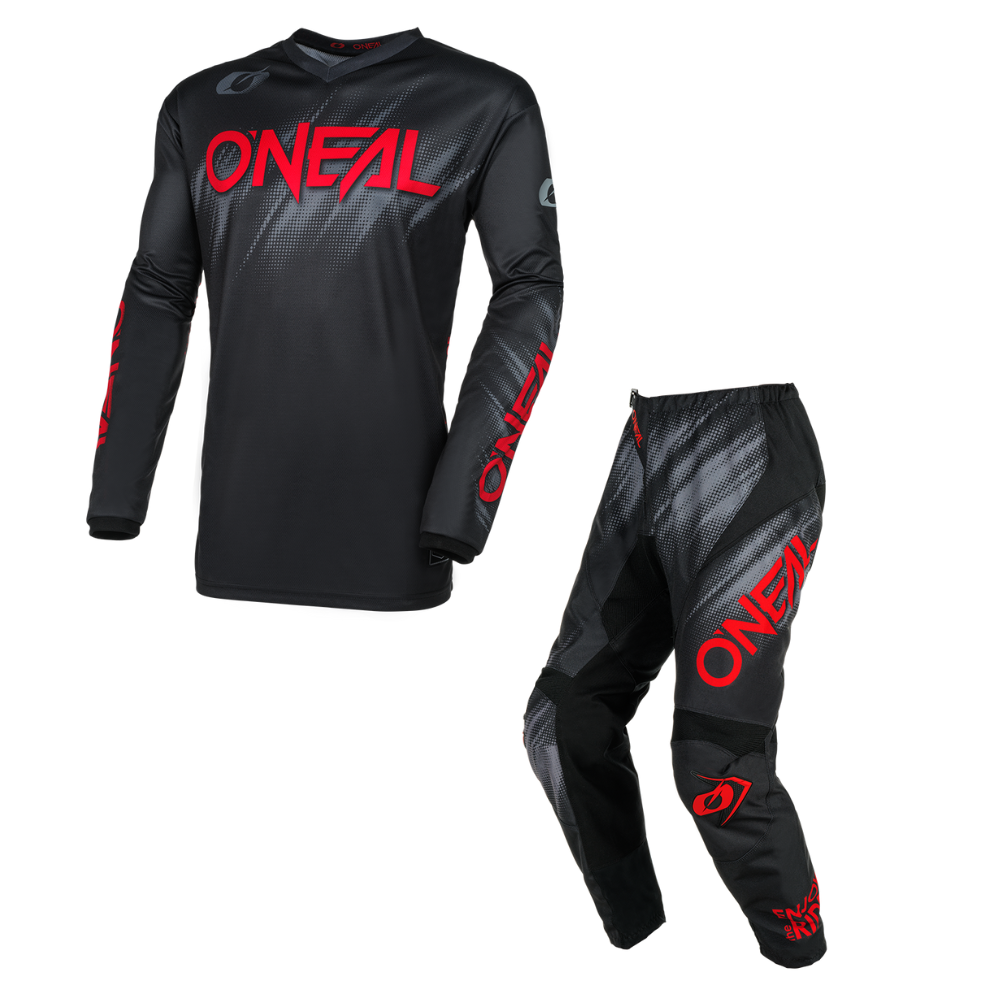 Traje Oneal Element Voltage Motocross Enduro Negro/Rojo