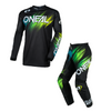 Traje Oneal Element Voltage Motocross Enduro Negro/Verde