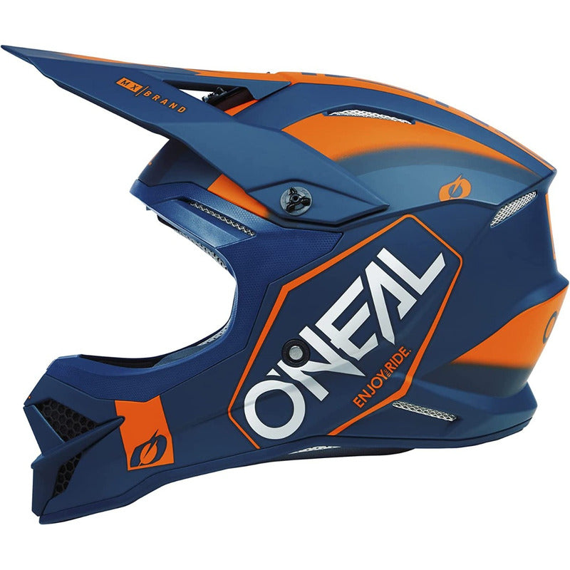 Casco Oneal 3 Series Hexx Moto Motocross Enduro Azul/naranja - Motorace  Store