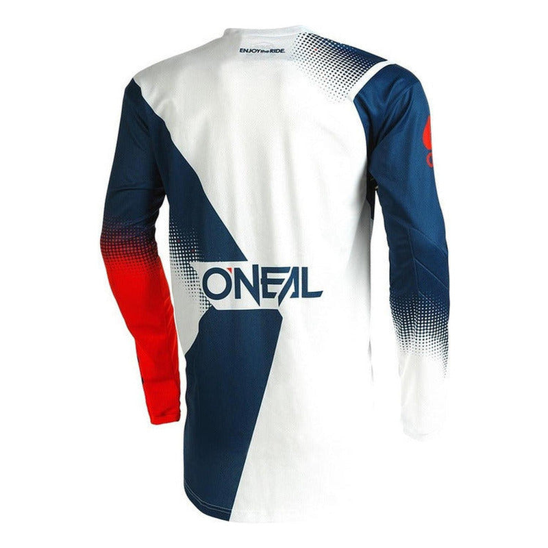 Polera Oneal Element Racewear Azul/blanco