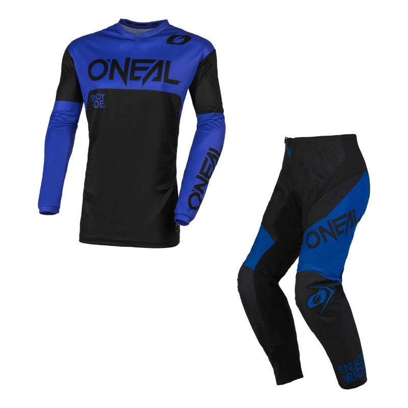 Traje Oneal Racewear Motocross Enduro Negro/azul