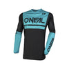 Polera Oneal Threat Air Motocross Bicicleta Negro/celeste